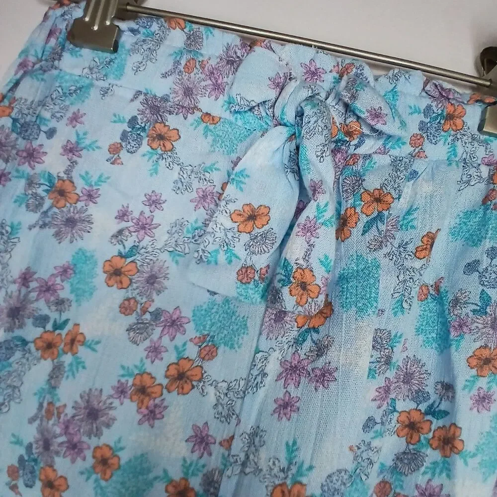 Kensie Girl Floral Set Crop Top Size 10 & Pants Size 7/8 Coquette Cottagecore